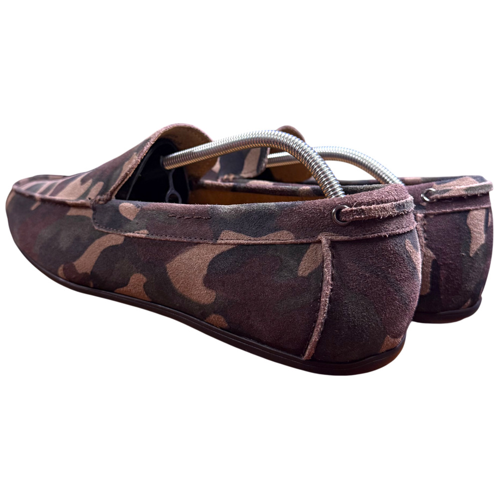 ALFANI Bromley Men's 12M Suede Driving Loafers Camo Comfortable Flat Shoes - Picture 3 of 12